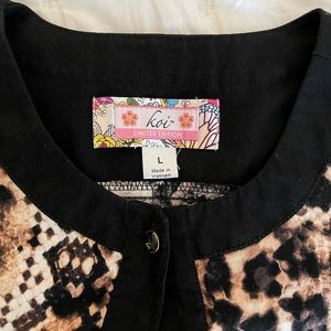 Large Koi Snake skin Scrub Jacket